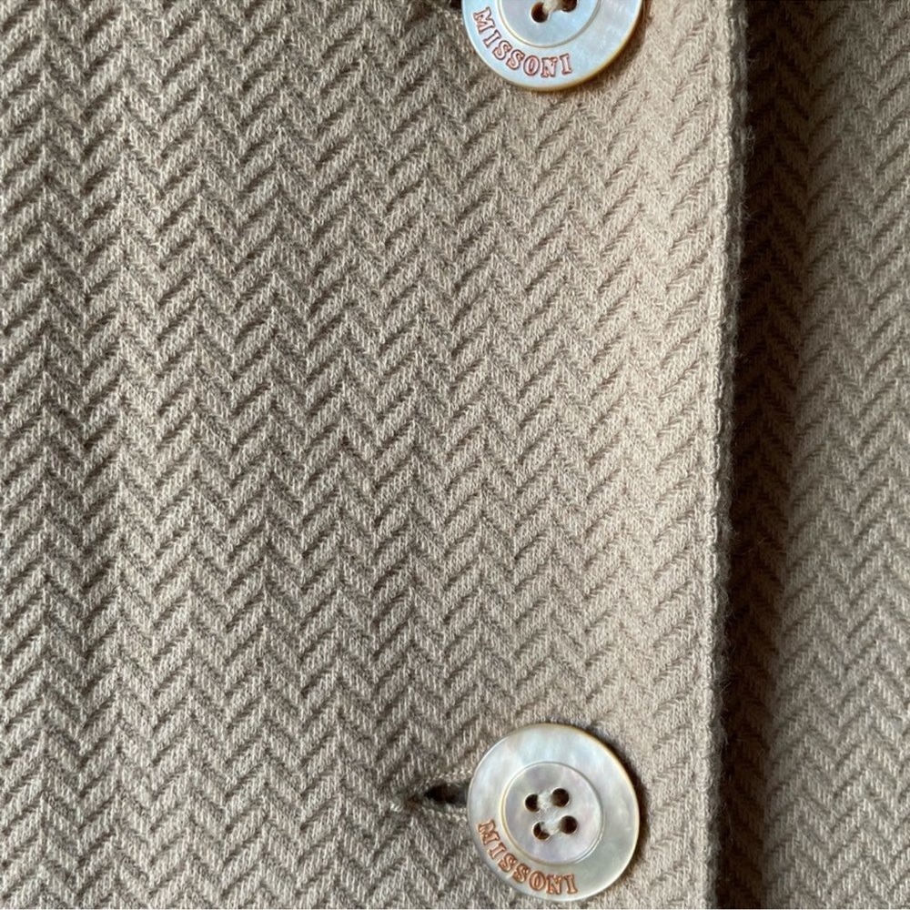 Vintage Missoni Wool Coat - Beige - (S)– Timeless, Minimalist, Elegant - Picture 7 of 11